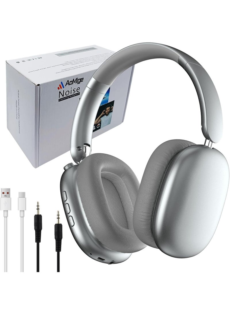 AoMige 2.4GHz Wireless Adjustable Over-Ear Foldable Headphones-Multiple Modes,5.4 Bluetooth,ANC Active Noise Cancelling,Hi-Res Stereo Sound,40H Playtime Volume Controllable Headphon - Image 1
